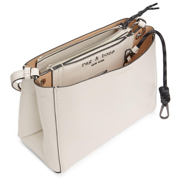 Rag & Bone Passenger Leather Crossbody Bag White - Picture 5 of 9